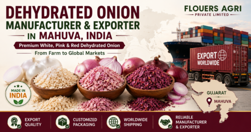 Dehydrated Onion Exporter in Mahuva, Gujarat – White, Pink and Red Onion Flakes Manufacturer from India