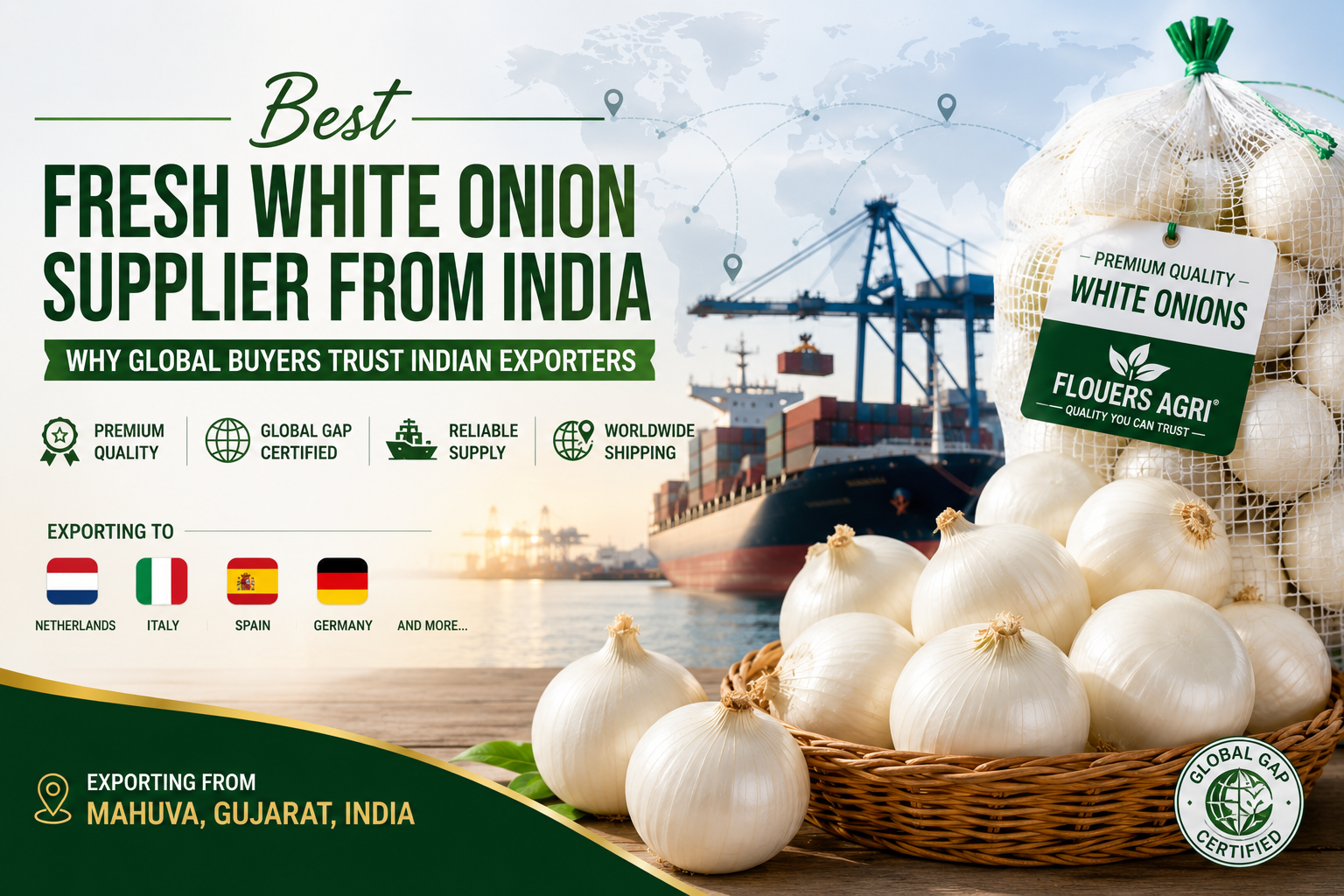 Fresh White Onion Exporter from India