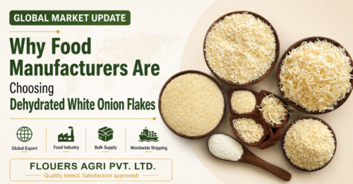 Dehydrated White Onion Flakes manufacturer exporter supplier India Flouers Agri Pvt Ltd