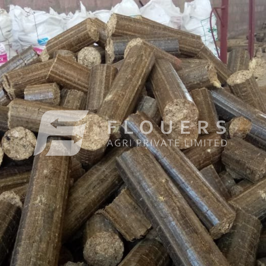 Biomass Briquettes Exporter from India — Flouers Agri Pvt. Ltd.