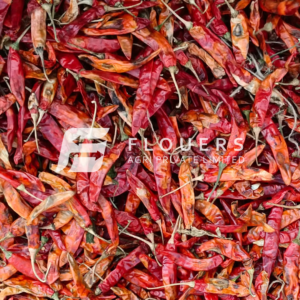 Premium Dry Red Chilli exporter and supplier from India by Flouers Agri Pvt Ltd offering export-quality whole red chillies